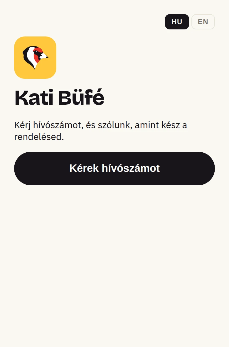 A beolvasás után: kérek hívószámot