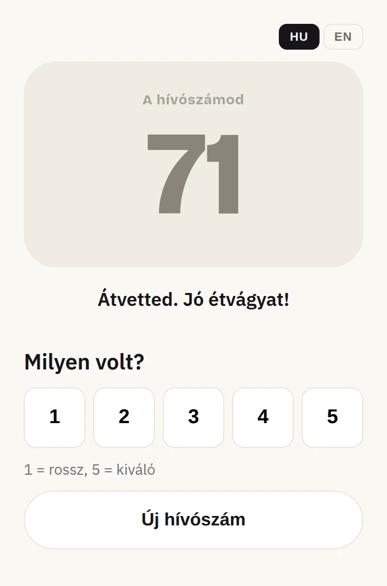 Milyen volt? — értékelés 1-től 5-ig